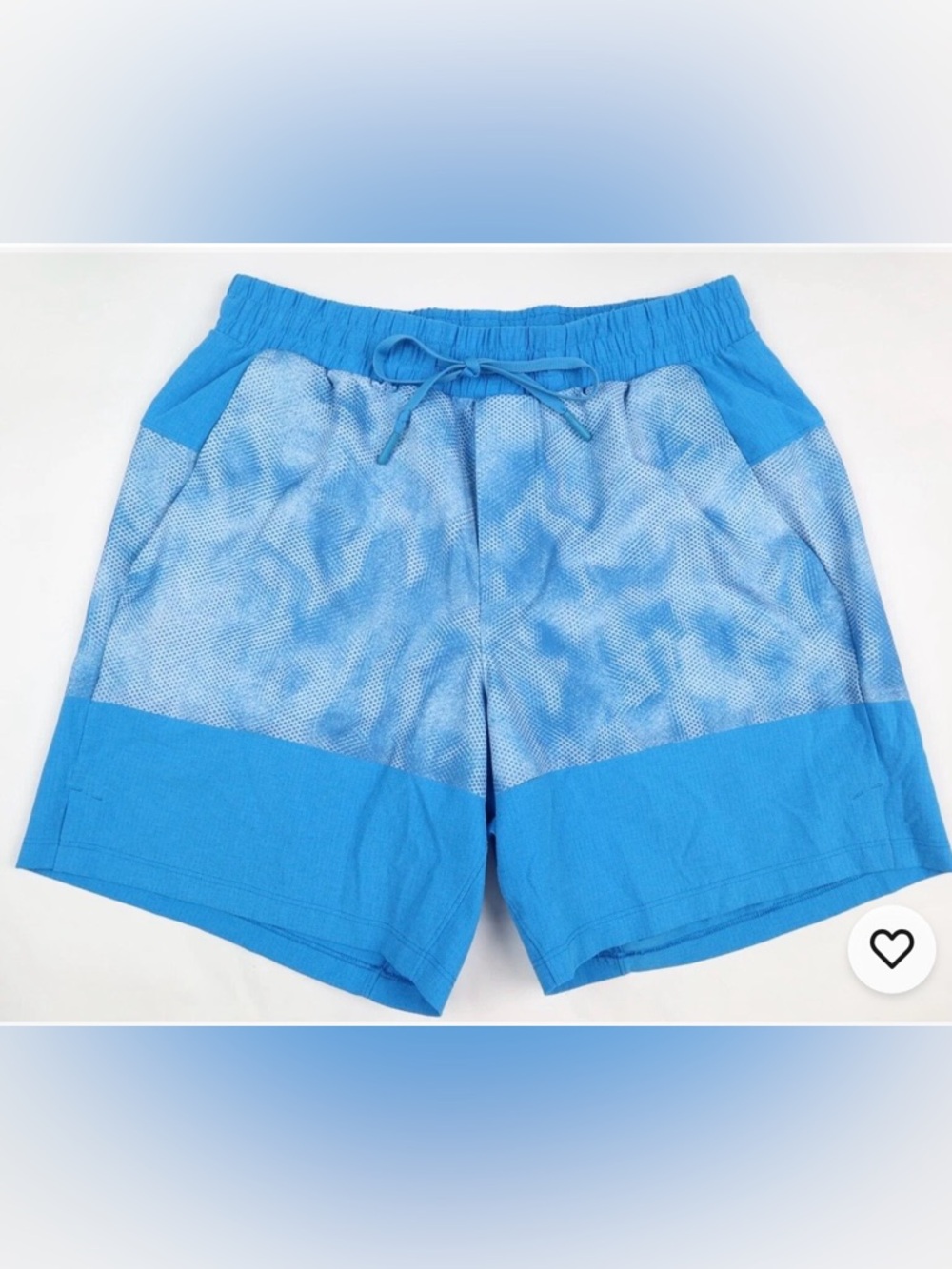 Blue Lululemon swim Athletic Shorts Lane line 6” Sz 33 men’s
